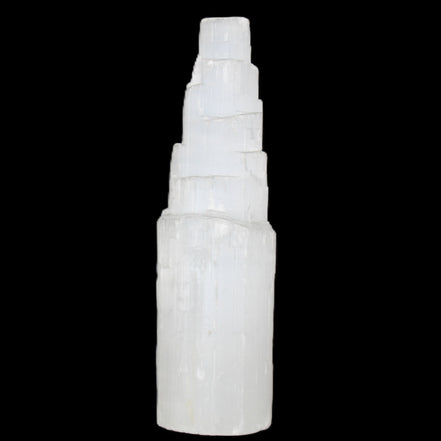 Selenite tower 52*200mm 859g in sunlight - Rocks and Things Store