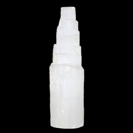 Selenite tower 52*200mm 859g in sunlight - Rocks and Things Store