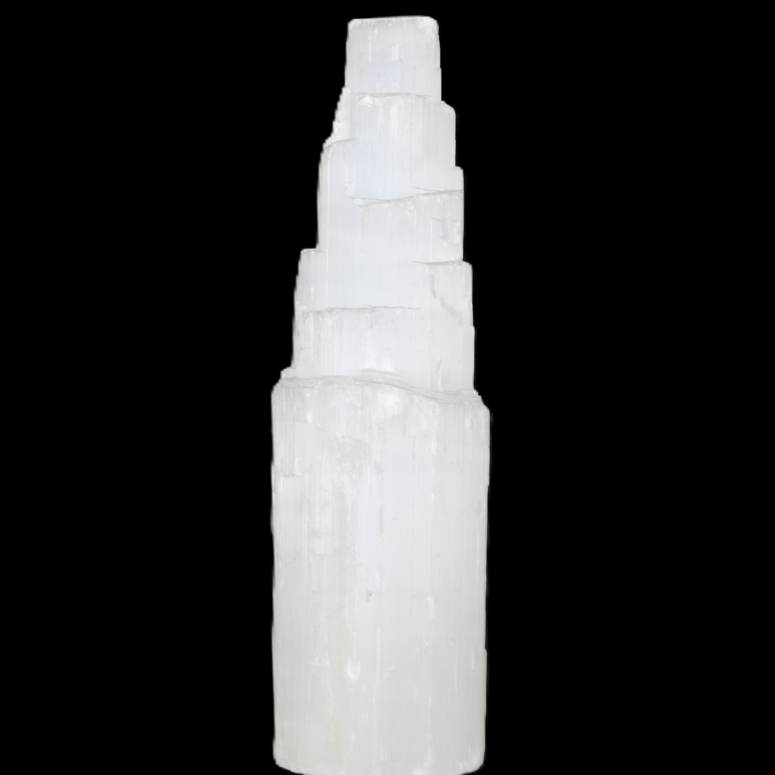 Selenite tower 52*200mm 859g in sunlight - Rocks and Things Store