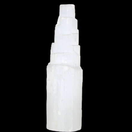 Selenite tower 52*200mm 859g in sunlight - Rocks and Things Store