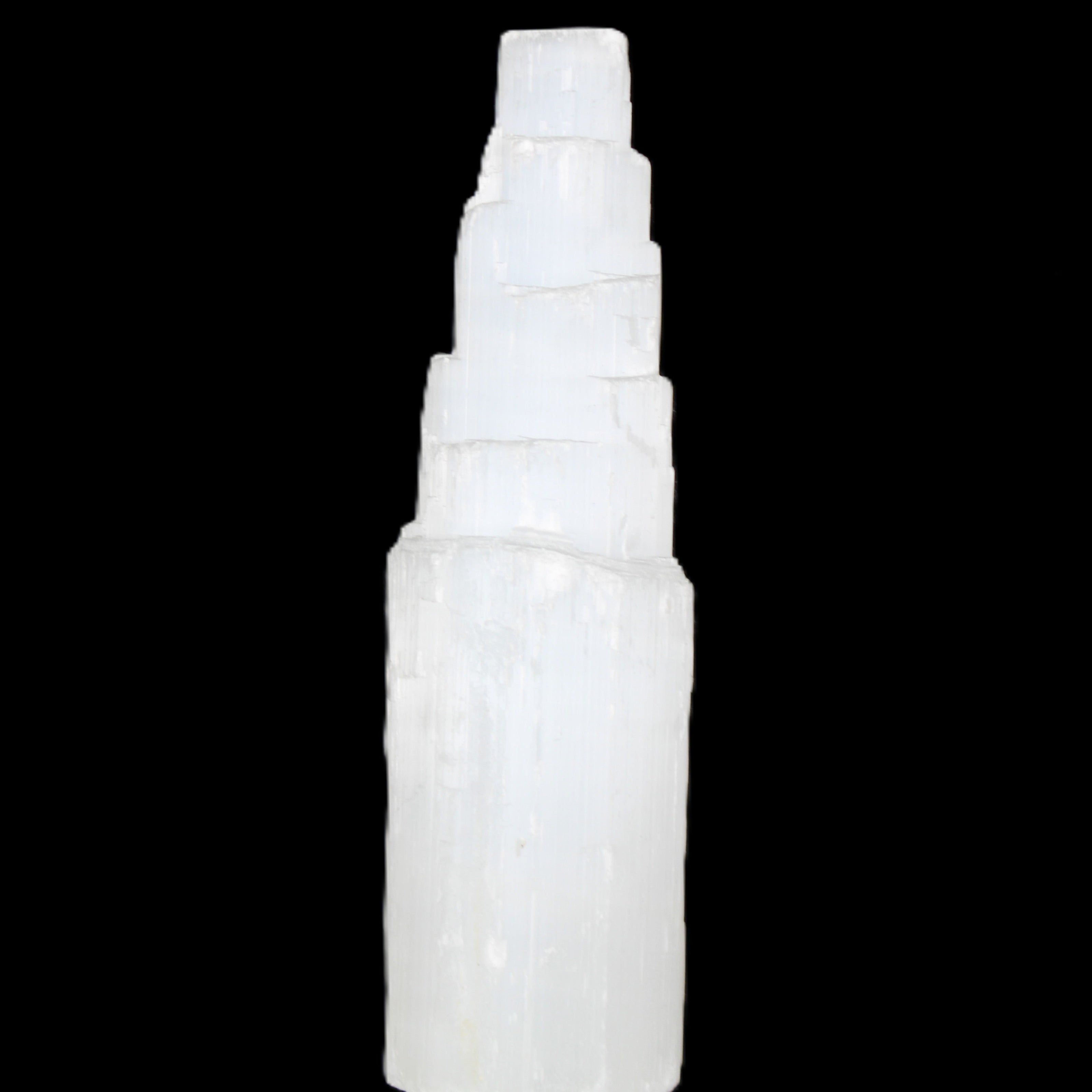 Selenite tower 52*200mm 859g in sunlight - Rocks and Things Store