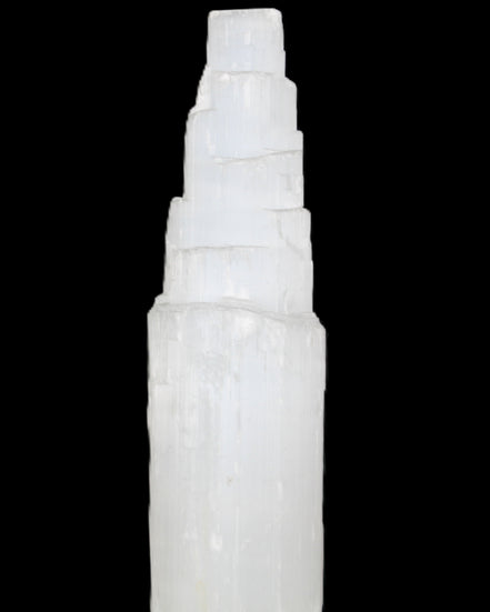 Selenite tower 52*200mm 859g in sunlight - Rocks and Things Store