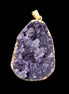 Amethyst geode necklace pendant 28*45mm 18g in sunlight - Rocks and Things Store