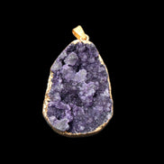 Amethyst geode necklace pendant 28*45mm 18g in sunlight - Rocks and Things Store