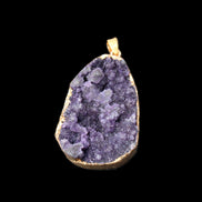 Amethyst geode necklace pendant 28*45mm 18g in sunlight - Rocks and Things Store