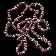Red Garnet polished crystal chip necklace 83mm 83g in sunlight - Rocks and Things Store