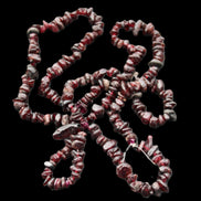 Red Garnet polished crystal chip necklace 83mm 83g in sunlight - Rocks and Things Store