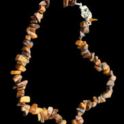 Golden Tigers Eye polished chip necklace 41mm 41g in sunlight - Rocks and Things Store