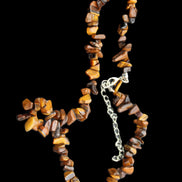 Golden Tigers Eye polished chip necklace 41mm 41g in sunlight - Rocks and Things Store