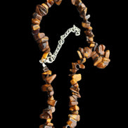 Golden Tigers Eye polished chip necklace 41mm 41g in sunlight - Rocks and Things Store