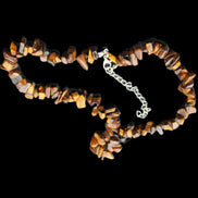 Golden Tigers Eye polished chip necklace 41mm 41g in sunlight - Rocks and Things Store