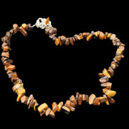 Golden Tigers Eye polished chip necklace 41mm 41g in sunlight - Rocks and Things Store
