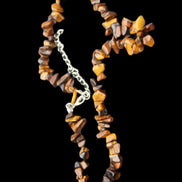 Golden Tigers Eye polished chip necklace 41mm 41g in sunlight - Rocks and Things Store