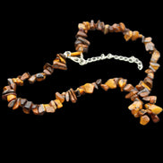 Golden Tigers Eye polished chip necklace 41mm 41g in sunlight - Rocks and Things Store