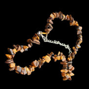 Golden Tigers Eye polished chip necklace 41mm 41g in sunlight - Rocks and Things Store