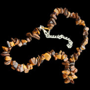 Golden Tigers Eye polished chip necklace 41mm 41g in sunlight - Rocks and Things Store
