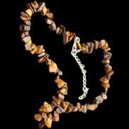 Golden Tigers Eye polished chip necklace 41mm 41g in sunlight - Rocks and Things Store