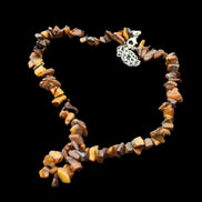 Golden Tigers Eye polished chip necklace 41mm 41g in sunlight - Rocks and Things Store
