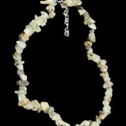 Prehnite polished chip adjustable necklace 40mm 34.6g in sunlight - Rocks and Things Store