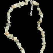 Prehnite polished chip adjustable necklace 40mm 34.6g in sunlight - Rocks and Things Store
