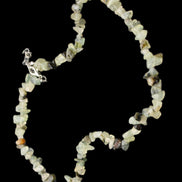 Prehnite polished chip adjustable necklace 40mm 34.6g in sunlight - Rocks and Things Store