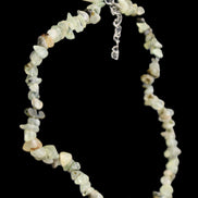 Prehnite polished chip adjustable necklace 40mm 34.6g in sunlight - Rocks and Things Store