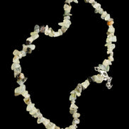 Prehnite polished chip adjustable necklace 40mm 34.6g in sunlight - Rocks and Things Store