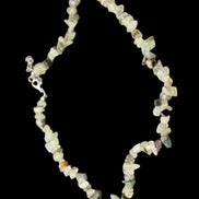 Prehnite polished chip adjustable necklace 40mm 34.6g in sunlight - Rocks and Things Store