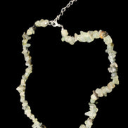 Prehnite polished chip adjustable necklace 40mm 34.6g in sunlight - Rocks and Things Store