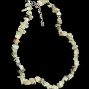 Prehnite polished chip adjustable necklace 40mm 34.6g in sunlight - Rocks and Things Store
