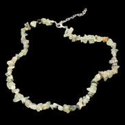 Prehnite polished chip adjustable necklace 40mm 34.6g in sunlight - Rocks and Things Store
