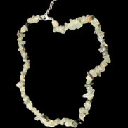Prehnite polished chip adjustable necklace 40mm 34.6g in sunlight - Rocks and Things Store