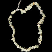 Prehnite polished chip adjustable necklace 40mm 34.6g in sunlight - Rocks and Things Store
