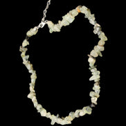 Prehnite polished chip adjustable necklace 40mm 34.6g in sunlight - Rocks and Things Store