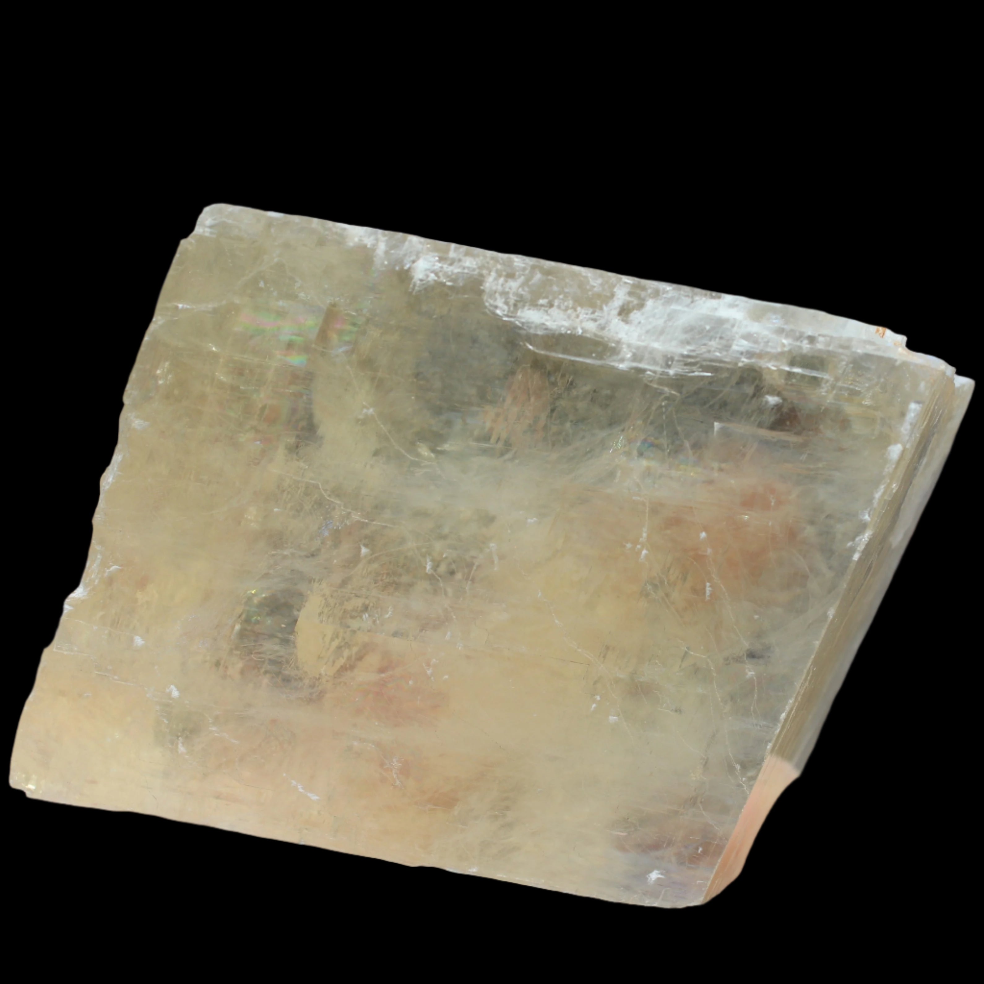 Yellow Calcite Spar crystal from  Iceland 760g in sunlight -  Rocks and Things Store