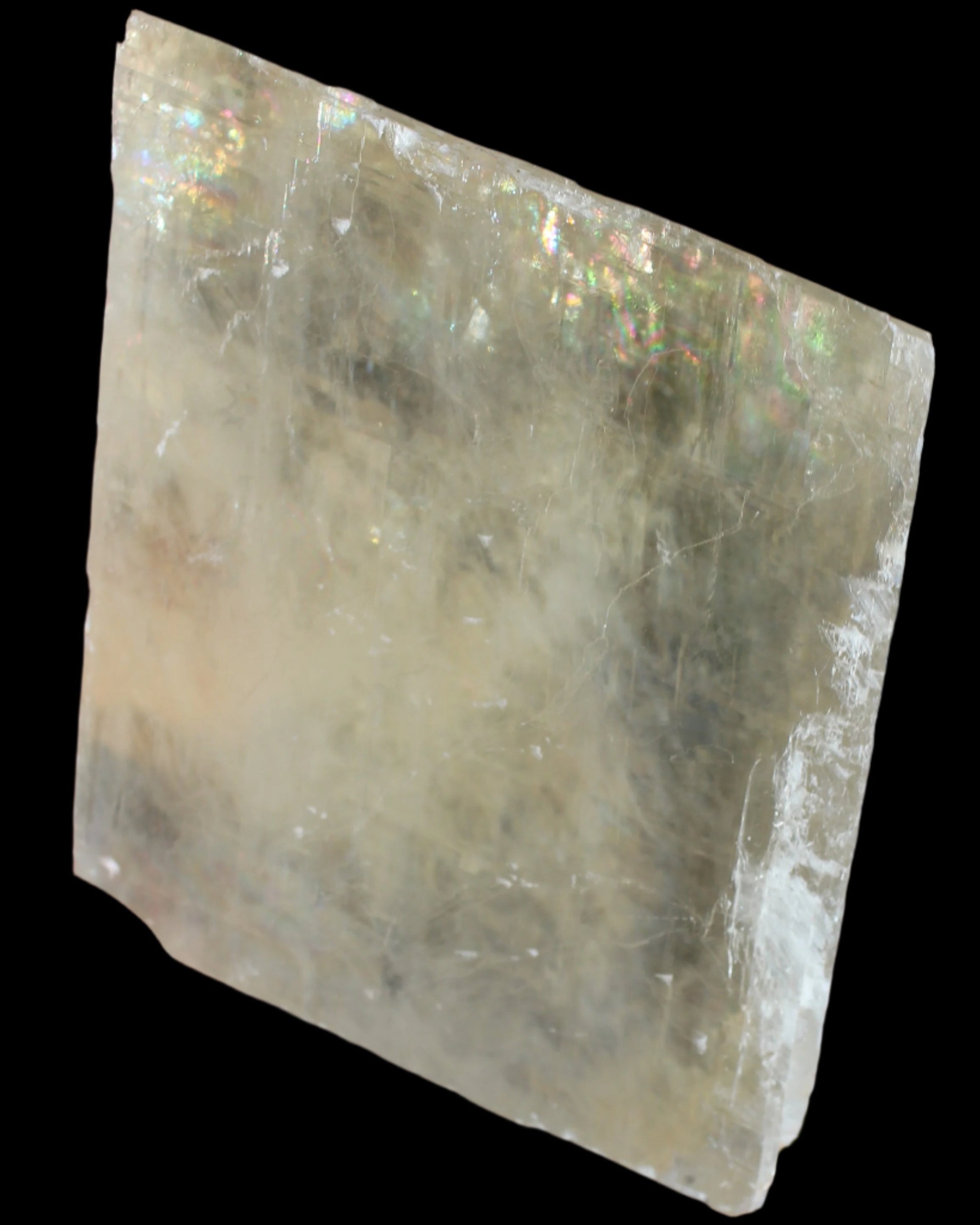 Yellow Calcite Spar crystal from  Iceland 760g in sunlight -  Rocks and Things Store