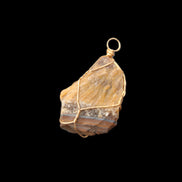 Golden Tigers Eye natural wire wrap pendant 23*14*40mm 16.5g in sunlight - Rocks and Things Store