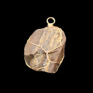 Golden Tigers Eye natural wire wrap pendant 25*17*32mm 23g in sunlight - Rocks and Things Store