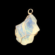 Opalite wire-wrap pendant 25*12*28mm 7.5g in sunlight - Rocks and Things Store