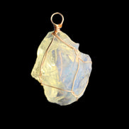 Opalite wire-wrap pendant 25*12*28mm 7.5g in sunlight - Rocks and Things Store
