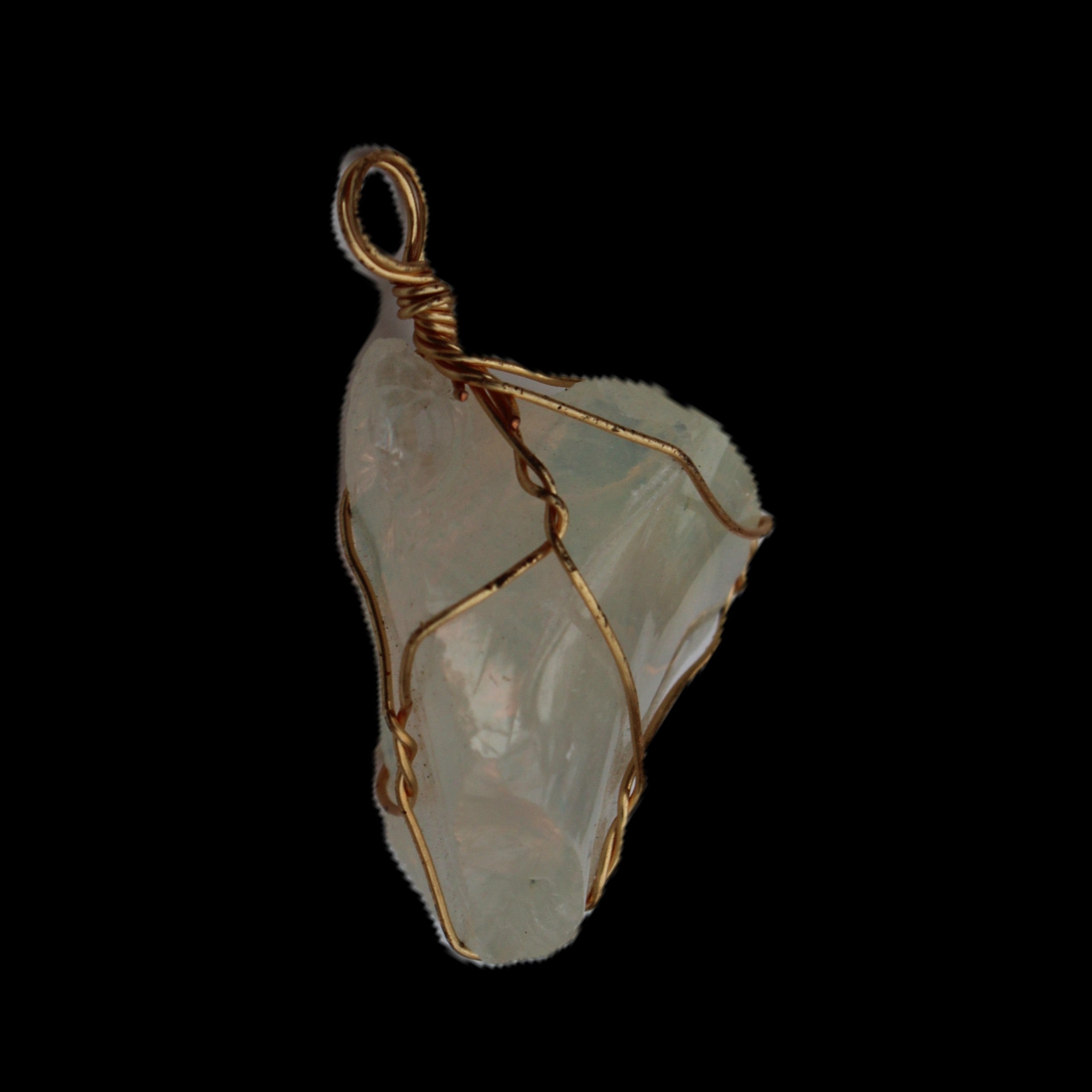 Citrine wire-wrap pendant 28*19*38mm 11.7g in sunlight - Rocks and Things Store