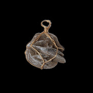 Selenite desert rose wire-wrapped pendant 16mm 5/6g in sunlight - Rocks and Things Store