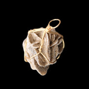 Selenite desert rose wire-wrapped pendant 16mm 5/6g in sunlight - Rocks and Things Store