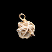Selenite desert rose wire-wrapped pendant 16mm 5/6g in sunlight - Rocks and Things Store