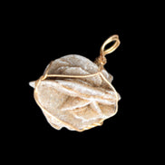 Selenite desert rose wire-wrapped pendant 16mm 5/6g in sunlight - Rocks and Things Store
