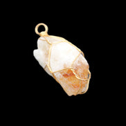 Citrine crystal wire-wrap pendant 15*33mm 11.9g in sunlight - Rocks and Things Store