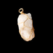 Citrine crystal wire-wrap pendant 15*33mm 11.9g in sunlight - Rocks and Things Store
