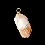 Citrine crystal wire-wrap pendant 15*33mm 11.9g in sunlight - Rocks and Things Store