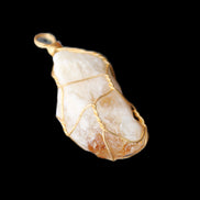 Citrine crystal wire-wrap pendant 15*33mm 11.9g in sunlight - Rocks and Things Store