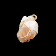 Citrine crystal wire-wrap pendant 15*33mm 11.9g in sunlight - Rocks and Things Store